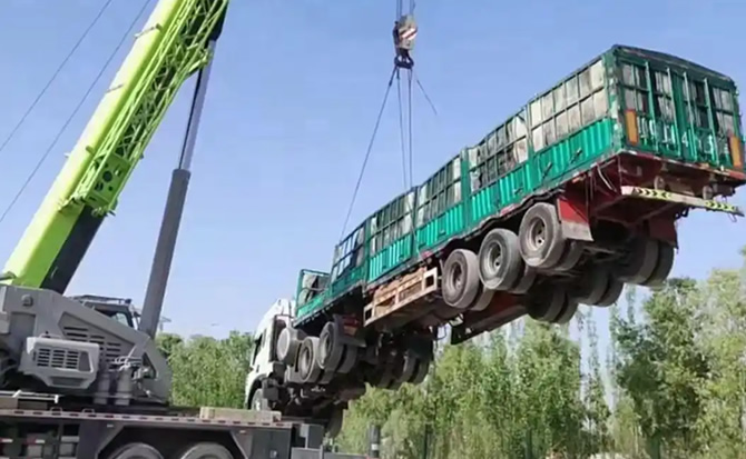包头道路脱困救援案例